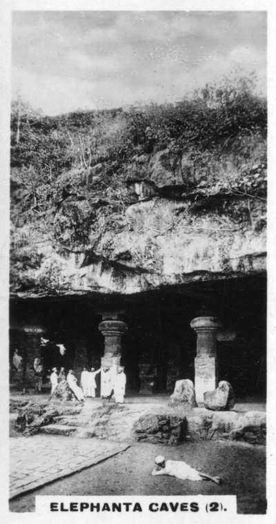 Elephanta Mağaraları, Bombay, Hindistan, c1925 by Unbekannt