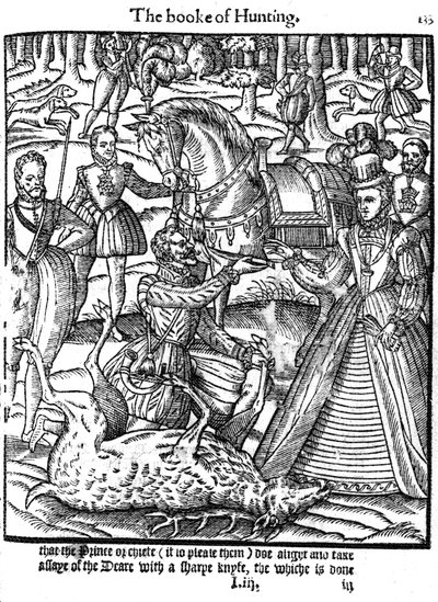 Elizabeth, 1576 geyik tahlili törenini gerçekleştiren by Unbekannt