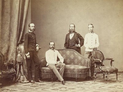 Avusturya İmparatoru I. Franz Joseph kardeşleriyle birlikte, 1864. by Unbekannt