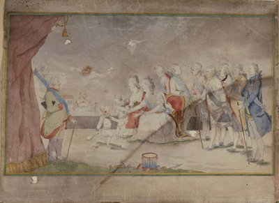 Ailesi ve saray mensupları ile İmparatoriçe II. Catherine, 1780