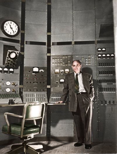 Enrico Fermi, İtalyan asıllı Amerikalı nükleer fizikçi, c1942 by Unbekannt