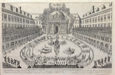 Viyana Hofburg avlusunda atlı bale, 1667. by Unbekannt