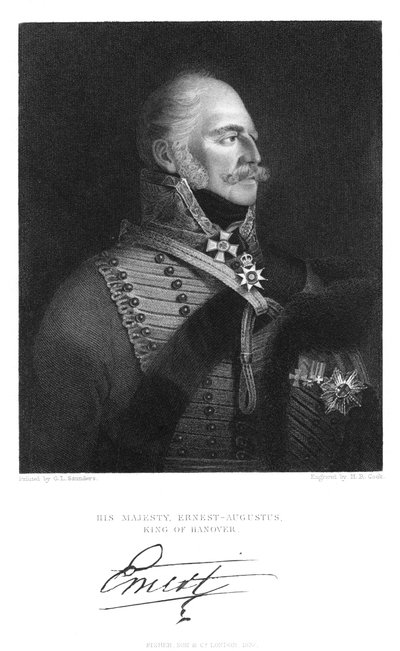 Ernest Augustus, Hannover Kralı, 1837 by Unbekannt