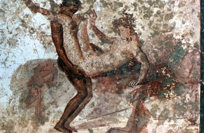 Erotik duvar resmi, Pompeii, İtalya by Unbekannt
