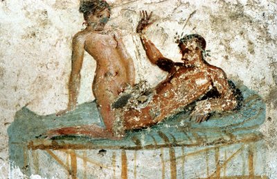 Erotik duvar resmi, Pompeii, İtalya by Unbekannt