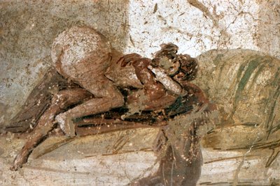 Erotik duvar resmi, Pompeii, İtalya by Unbekannt