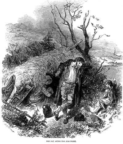 Tahliye edilen İrlandalı köylü ailesi, 1848 by Unbekannt