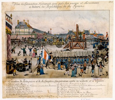 Robespierre ve suç ortaklarının idamı, 1794 by Unbekannt