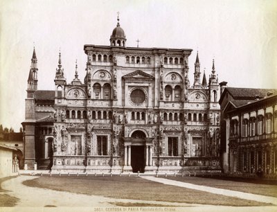 Cephe, Pavia Lombardiya Certosa di Pavia Charterhouse Kilisesi, kuzey İtalya, 1890 by Unbekannt