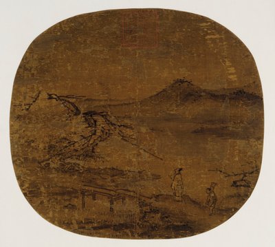 Bir albüm yaprağı olarak monte edilmiş fan, Ming hanedanı, 1368-1644. by Unbekannt
