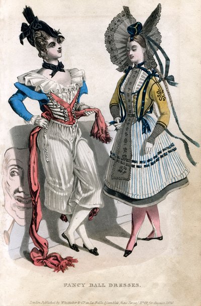 Süslü balo elbiseleri, 1830 by Unbekannt