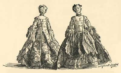 Çemberli kombinezonlu tafta Watteau sacque moda bebeği, c1750-1800, 1937 by Unbekannt