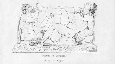 Fauno E Satiro Faun ve Satyr, c1850 by Unbekannt