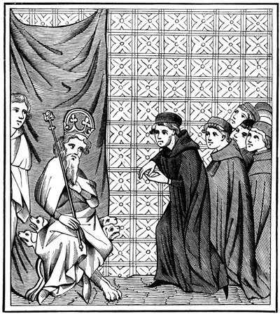 Paris Üniversitesi üyeleri, 1377 1849'da İmparator IV. Charles 1316-1378'e nutuk çekerken by Unbekannt
