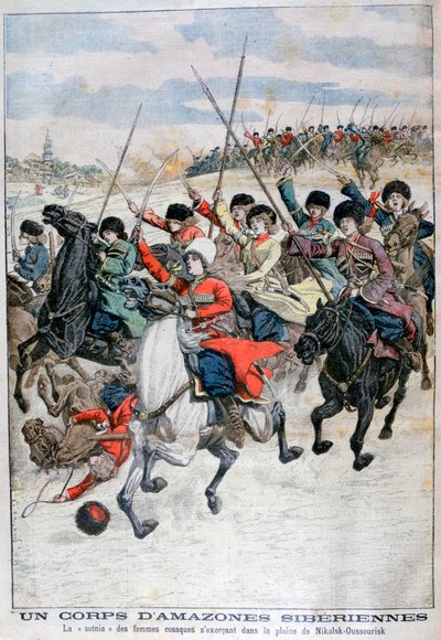 Kadın Sibirya Kazak süvari birlikleri, Rus-Japon Savaşı, 1904 by Unbekannt