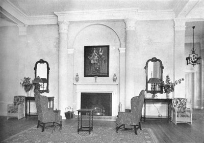 Salonun sonundaki şömine, Hotel Royal Bermudiana, Hamilton, Bermuda, 1924 by Unbekannt