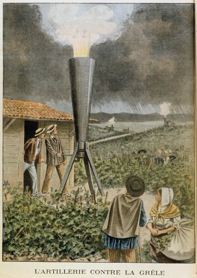 Dolu fırtınasını önlemek için bulutlara top fırlatmak, 1901 by Unbekannt