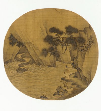 Bir Dağ Torrentinde Balık Tutma, Ming Hanedanlığı, 1368-1644. by Unbekannt