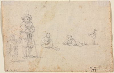 Beş Figür Çalışması, 1600