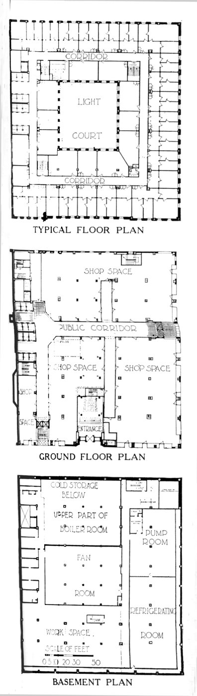 Kat planları, SW Straus & Co Building, Chicago, Illinois, 1924 by Unbekannt