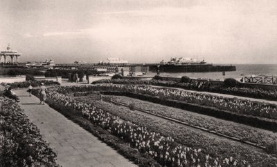 Çiçek bahçeleri ve West Pier, Brighton, Sussex, 1938 by Unbekannt