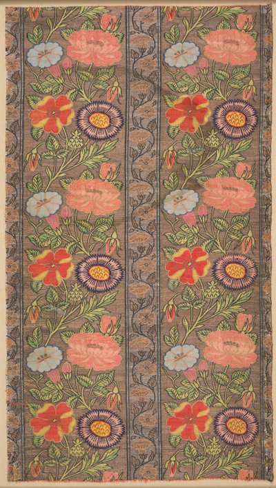 Altın zemin üzerine çiçekli çizgili ipek, 1600-1650. by Unbekannt