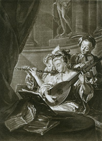 Flüt, keman ve chitarrone George Frederick Handel, Hamburg