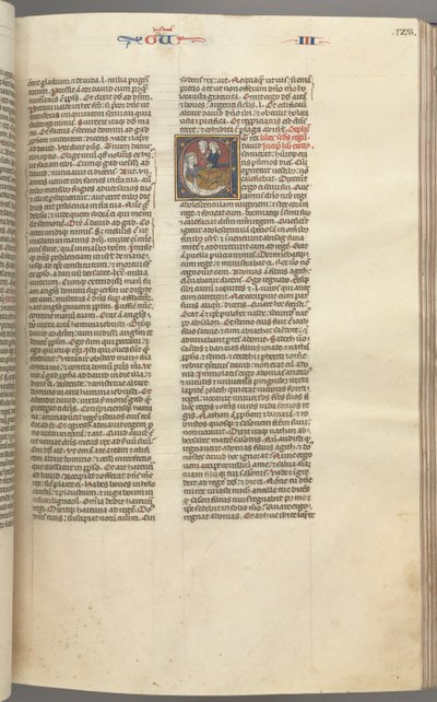 fol. 123r, Kings III, baş harfi E, Abishag
