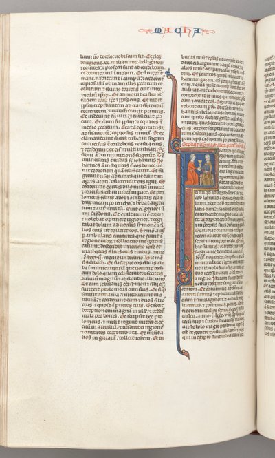 fol. 382v, Maccabees II, tarihsel olarak ilk F, bir Yahudi