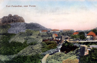 Fort Purandhar, Pune Poona yakınlarında, Hindistan, 20. yüzyılın başlarında by Unbekannt