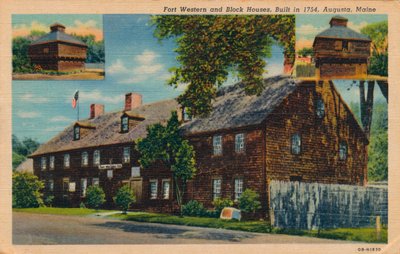 Fort Western ve Blok Evler, Augusta, Maine, 1920