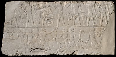 Taşıyıcılar ve Kasaplar Sunan Bir Mezar Duvarı Parçası, Mısır, Eski Krallık, Hanedan Ortası... by Unbekannt