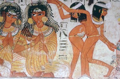 Nebamun mezarından duvar resmi parçası, Thebes, Mısır, 18. Hanedan, MÖ 1350 by Unbekannt
