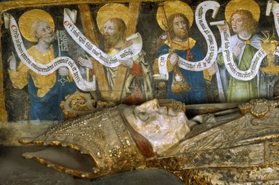 Fransa - Somme - Bölüm 80 - Amiens - Katedralin içi - Eski Fransızca altyazılı küçük dörtlük - “” Saint Firmin