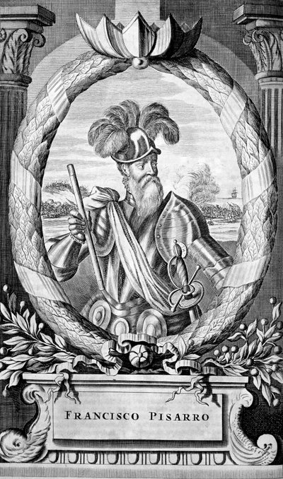 Francisco Pizarro, 15. yüzyıl İspanyol fatihi, 1671 by Unbekannt
