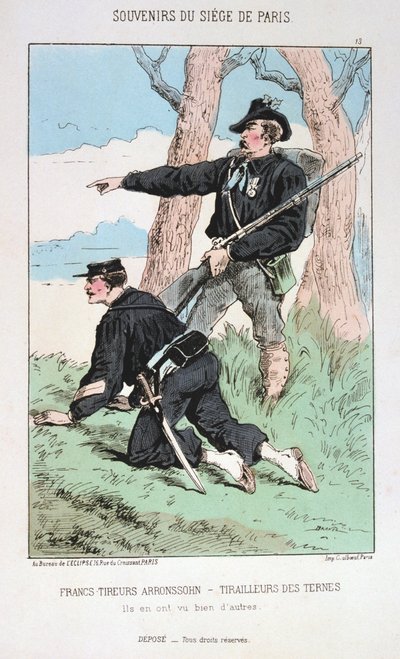 Francs Tireurs Arronssohn - Tirailleurs des Ternes, Paris Kuşatması, 1870-1871 by Unbekannt