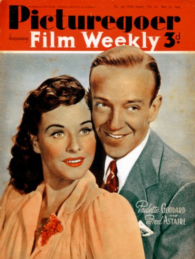 Fred Astaire 1899-1987 ve Paulette Goddard 1910-1990, oyuncular, 1941 by Unbekannt