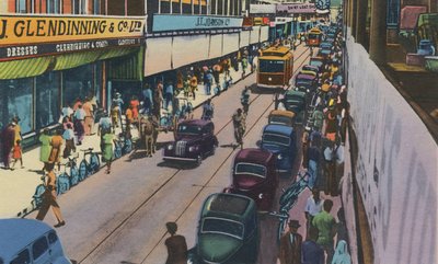 Frederick Caddesi, İspanya Limanı, Trinidad, B.W.I., c1940