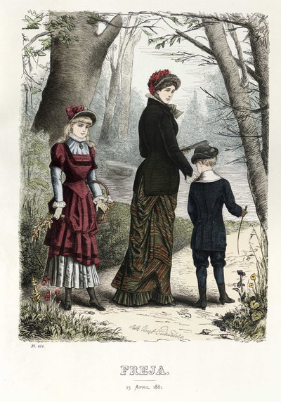 Freja- resimli İskandinav moda dergisi 1881, resim no. 8 by Unbekannt