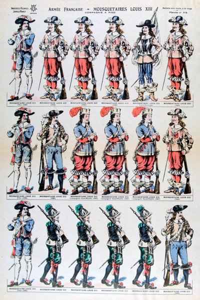Fransız Ordusu, Louis XIII silahşörleri, 17. yüzyıl 19. yüzyıl by Unbekannt
