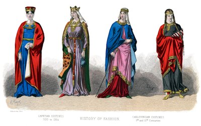 Fransız kostümü: Capetian, Carlovingian, 1882 by Unbekannt