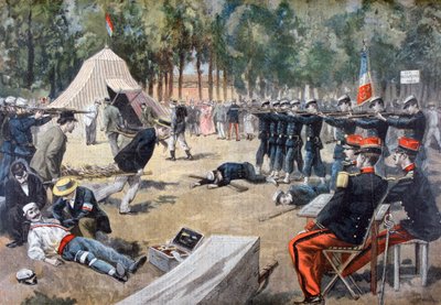 Fransız askeri manevraları: ilk yardım görevlileri, 1897 by Unbekannt