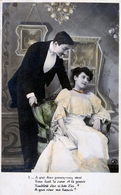Fransız romantik kartpostal, c1900 by Unbekannt