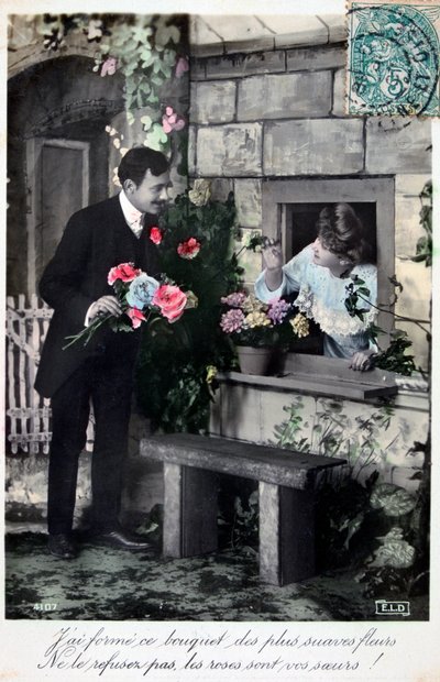Fransız romantik kartpostal, c1900 by Unbekannt