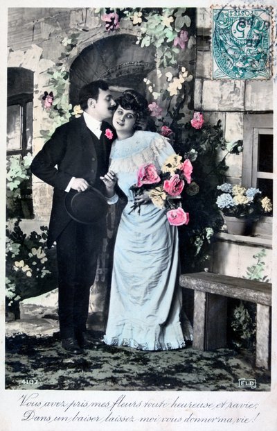 Fransız romantik kartpostal, c1900 by Unbekannt