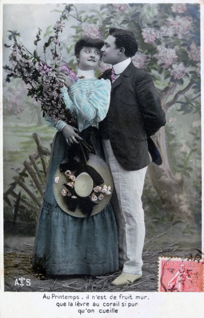 Fransız romantik kartpostal, c1900 by Unbekannt