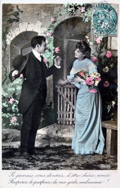 Fransız romantik kartpostal, c1900 by Unbekannt