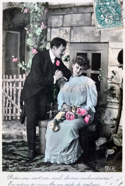 Fransız romantik kartpostal, c1900 by Unbekannt