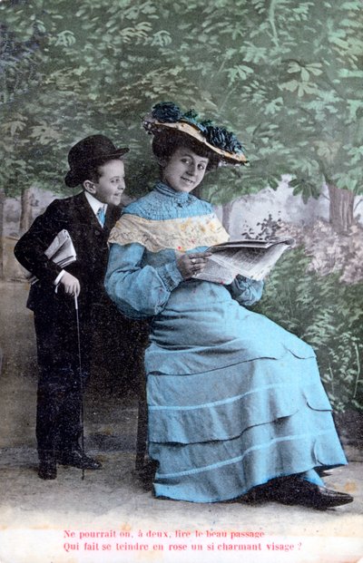 Fransız romantik kartpostal, c1900 by Unbekannt