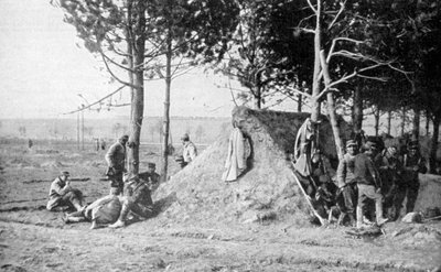 Savaştan sonra dinlenen Fransız askerleri, Şampanya bölgesi, Fransa, I. Dünya Savaşı, 1915 by Unbekannt